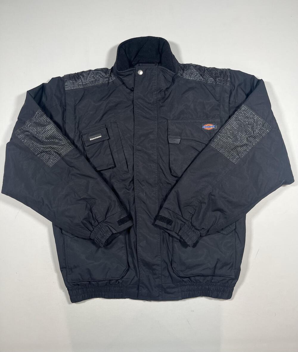 Dickies Jacket Mens Medium Black Eisenhower Insulated Bomber Workwear Softshell